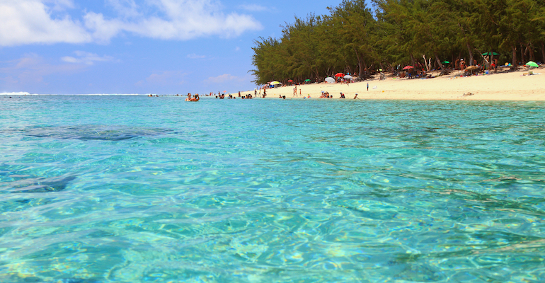 Plage de l'Hermitage, lagon