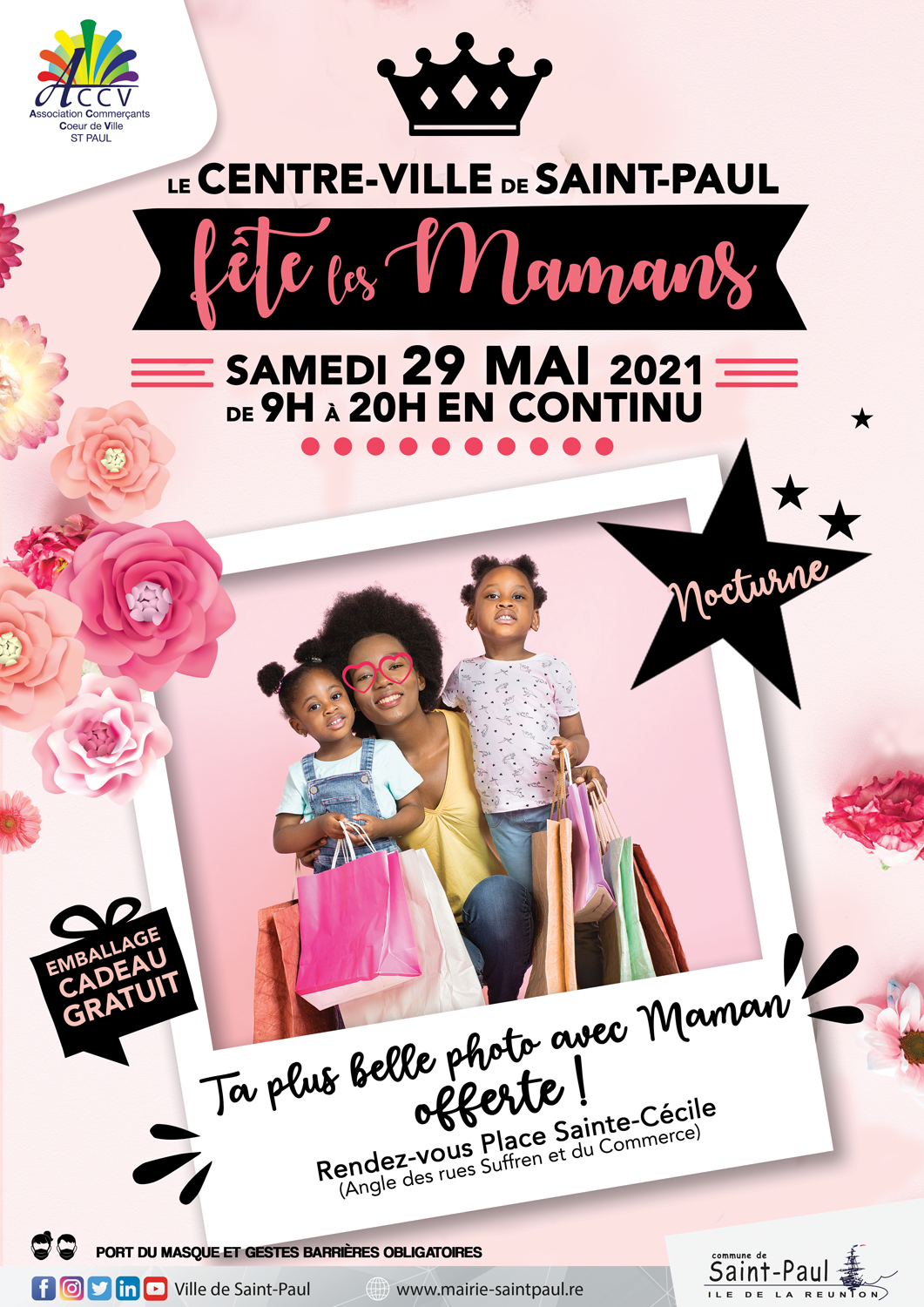 Les commerçants fêtent les mamans