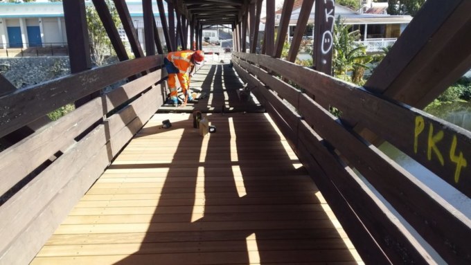 Saint-Gilles-les-Bains : la passerelle de l'Aquarium rénovée