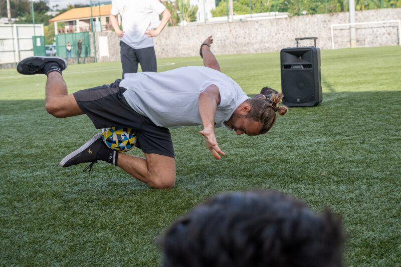 Deux champion du monde de freestyle foot à Saint-Paul