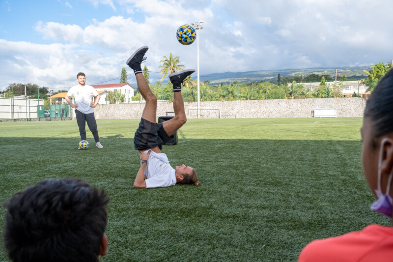 Deux champion du monde de freestyle foot à Saint-Paul