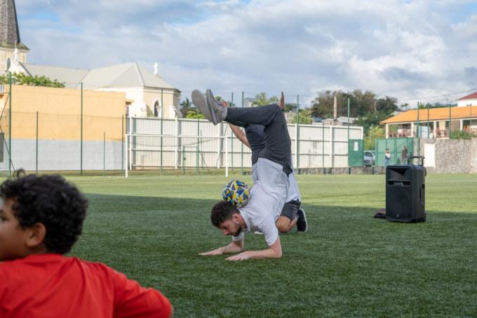 Deux champion du monde de freestyle foot à Saint-Paul