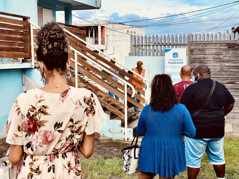 Ouverture du centre de dépistage Covid-19 à la Saline