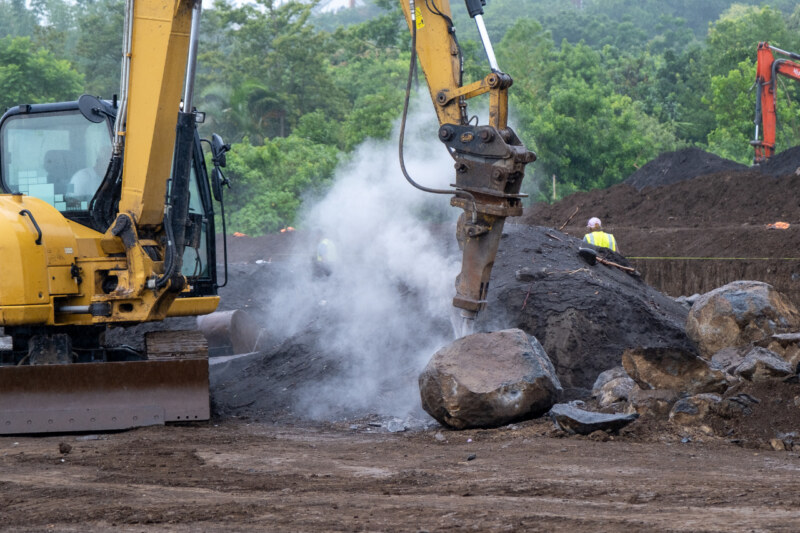 Chantier : engins, L’extension du cimetière du Guillaume lancée !