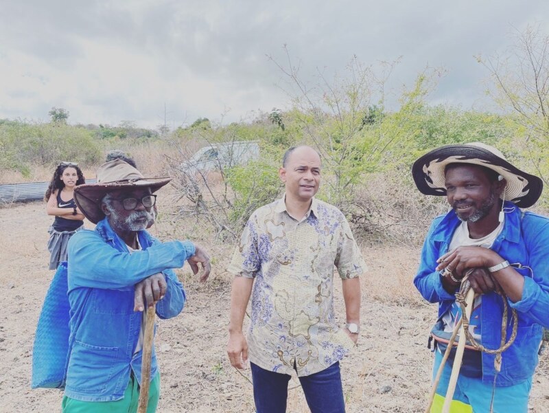 Journées Européennes du Patrimoine 2022 à l'exploitation de Raymond DRULÉ, éleveur de bœuf Moka à Bois Rouge