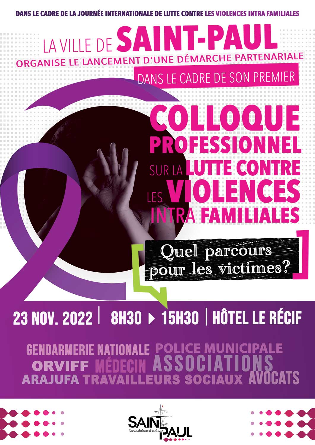 Le premier colloque professionnel sur la lutte contre les violences intrafamiliales