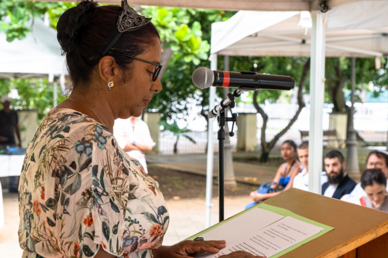 Saint-Paul commémore le 78e anniversaire de la libération du camp de concentration et d’extermination d’AUSCHWITZ-BIRKENAU au Jardin de la Liberté ce vendredi 27 janvier 2023.