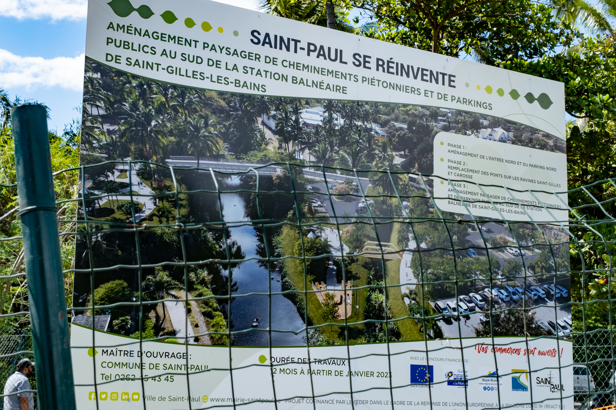 En 2023, le Programme de Renouvellement Urbain (PRU) de Saint-Gilles-les-Bains entre en phase opérationnelle avec le déploiement des premières opérations d’aménagement urbain et paysager, engagées pour un montant de plus de 11 millions d’euros.
