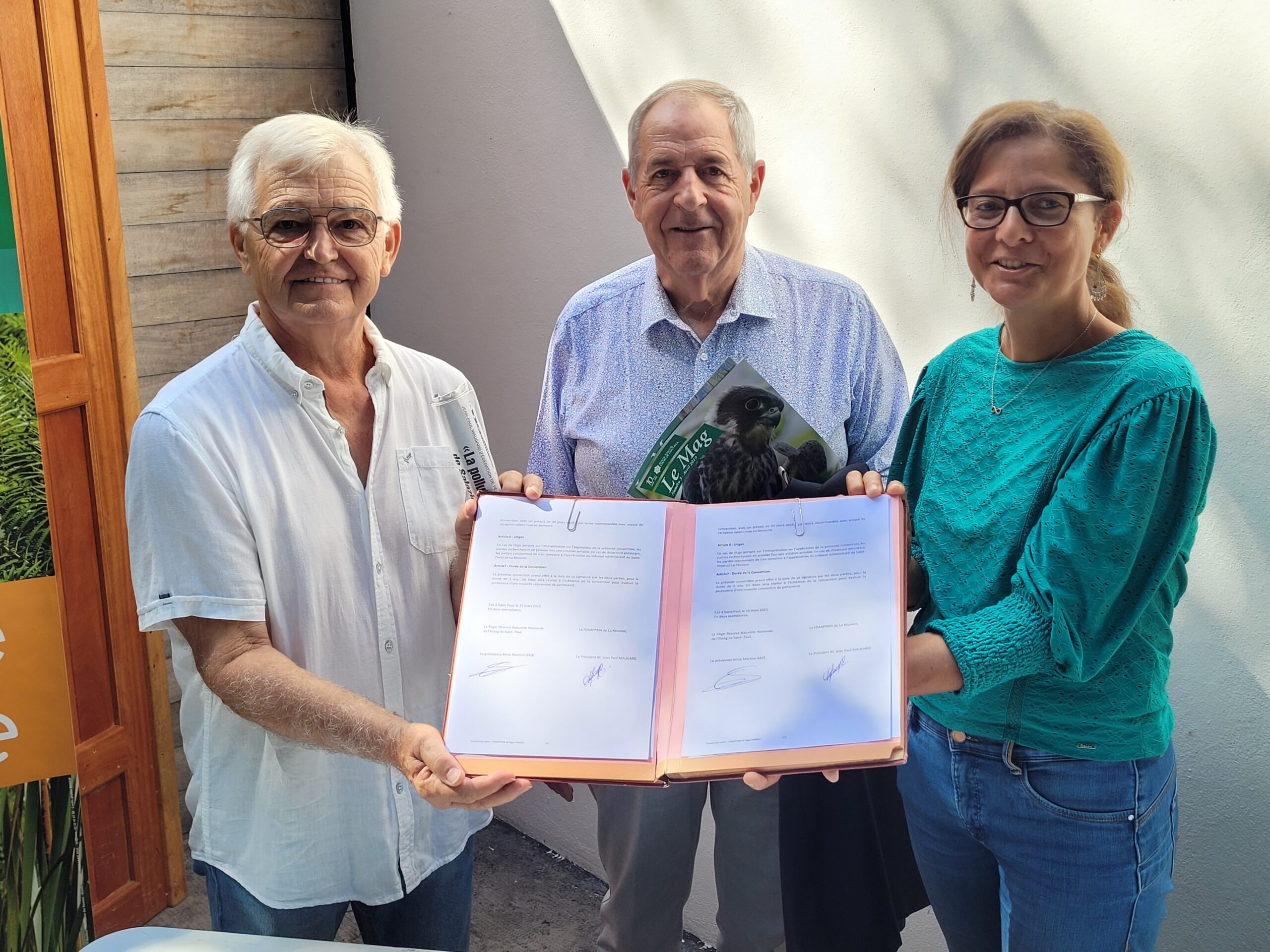 convention partenariale entre la Régie Réserve Naturelle Nationale Etang de Saint-Paul et la Fédération départementale de Pêche de La Réunion.