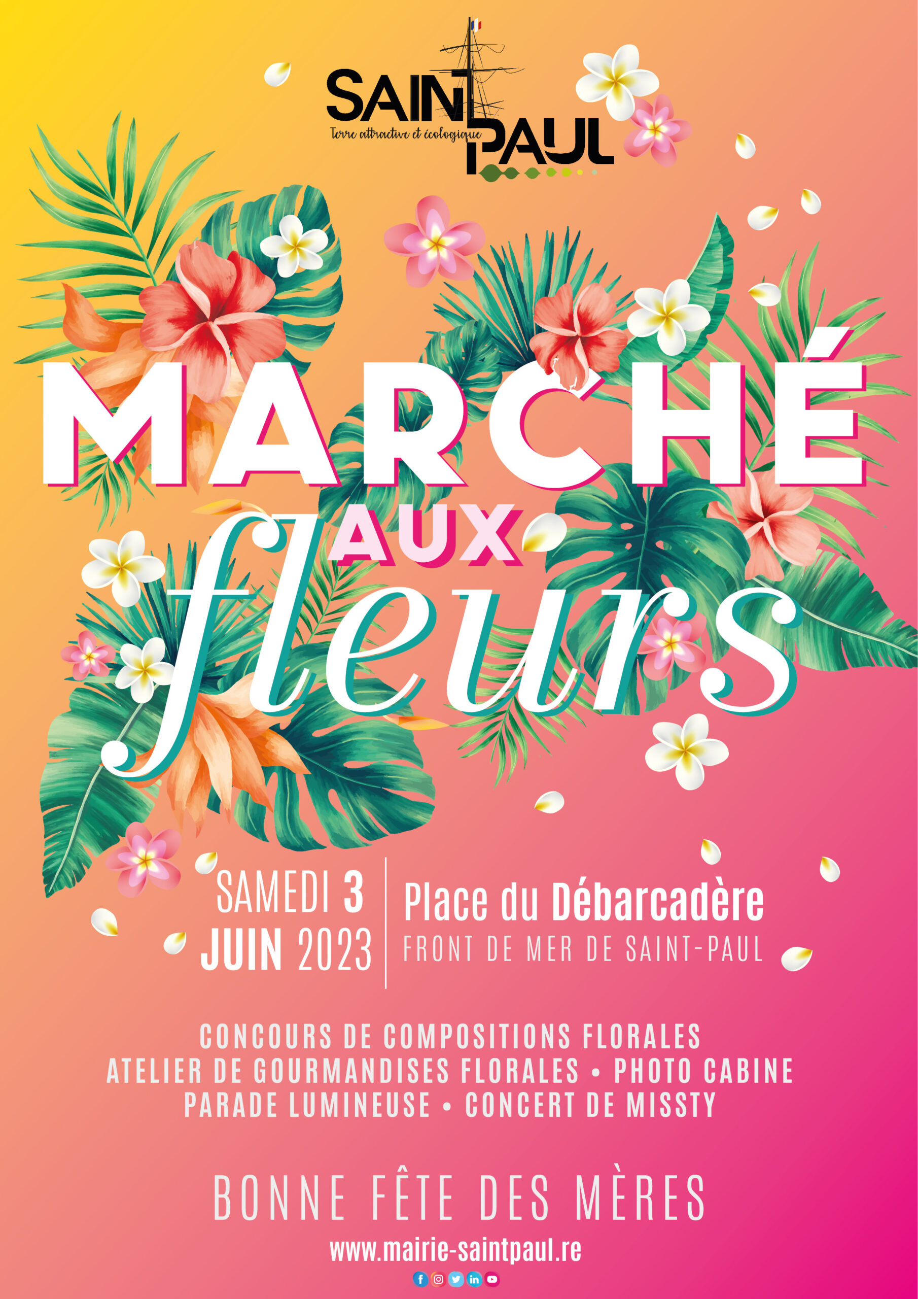 Le marché aux fleurs organisé sur la Place du Débarcadère