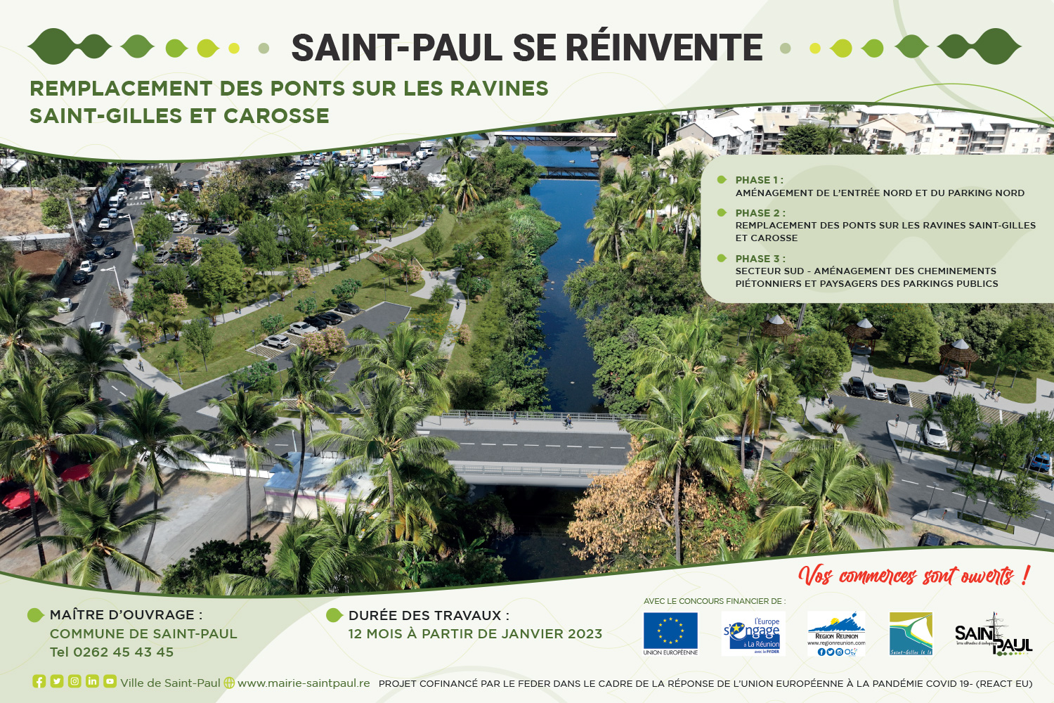 Programme de Renouvellement Urbain de SaintGilles Démolition du pont de la Ravine Saint