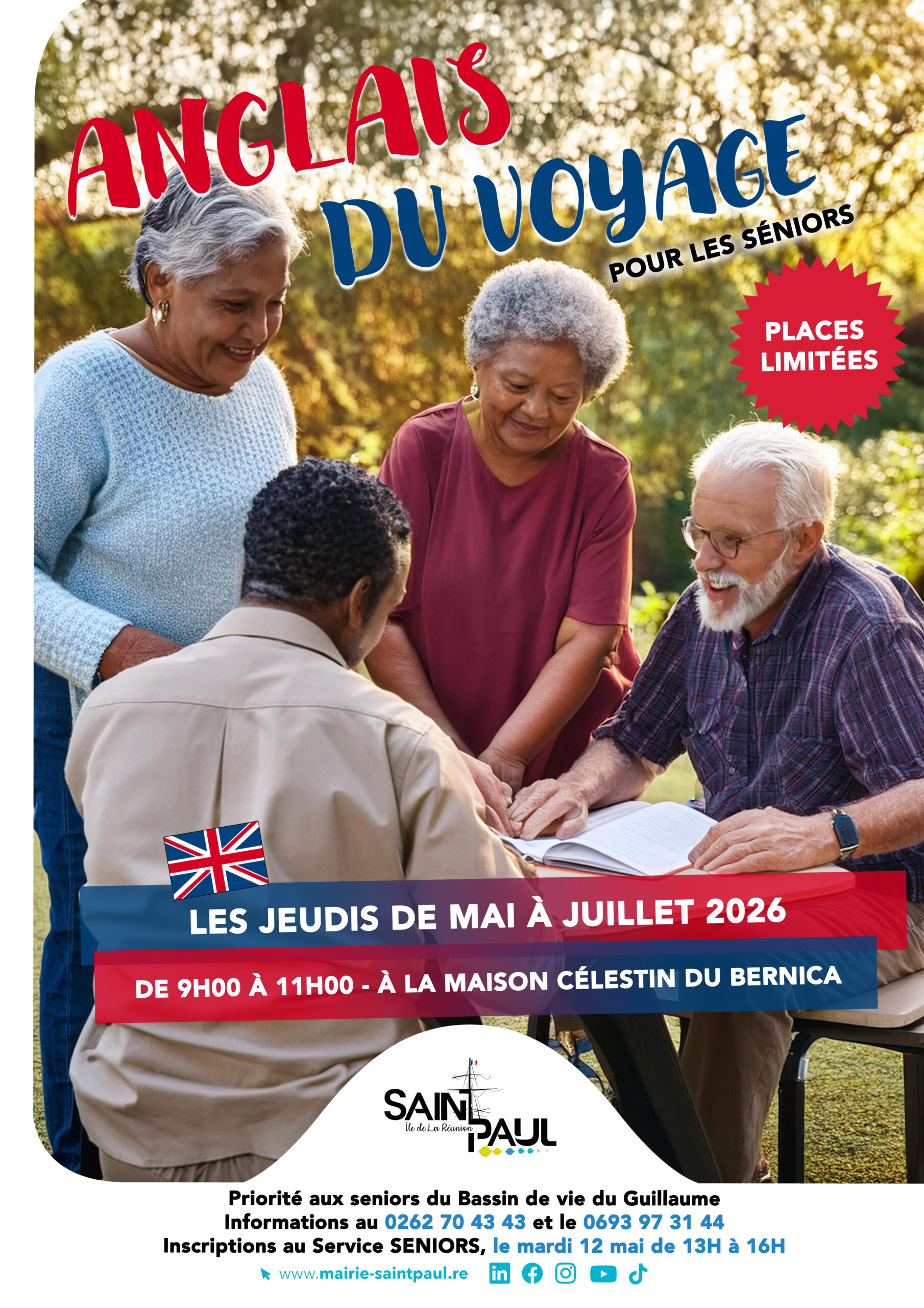 Saint-Paul : les seniors se préparent au voyage en anglais