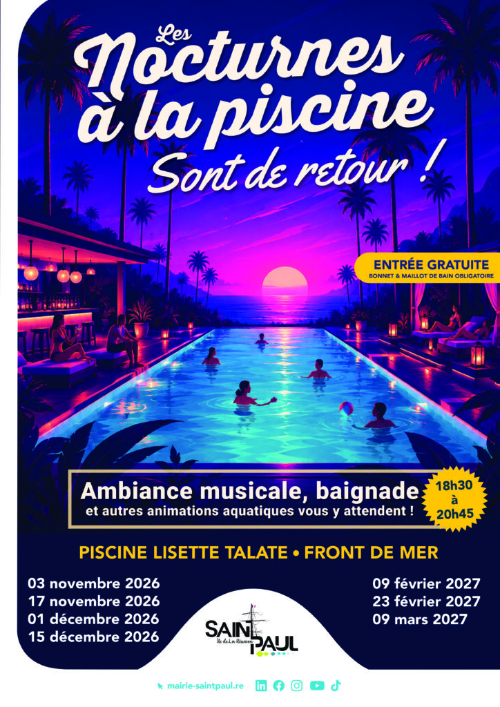 Nocturnes – piscine du front de mer Saint-Paul